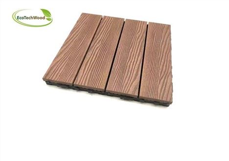 Tigla de podea din compozit cu relief adânc interlock pentru exterior